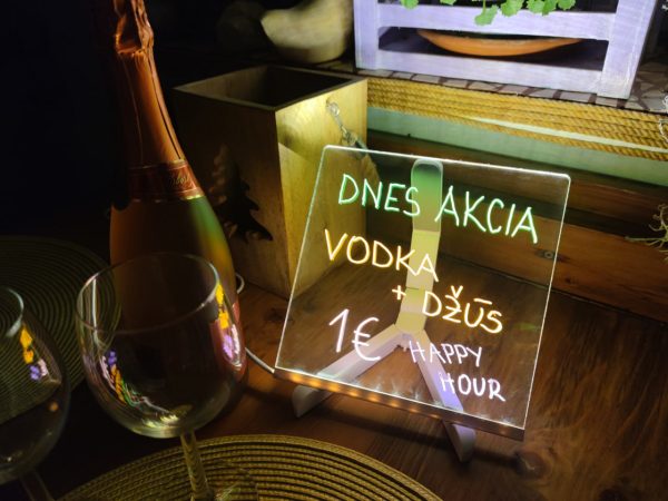 LED tabuľka na menu